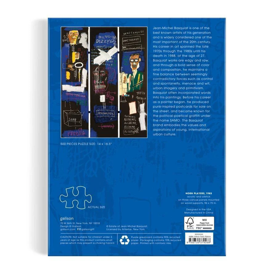 Jean - Michael Basquiat: Horn Players - 500 Piece Book Puzzle - Image 2