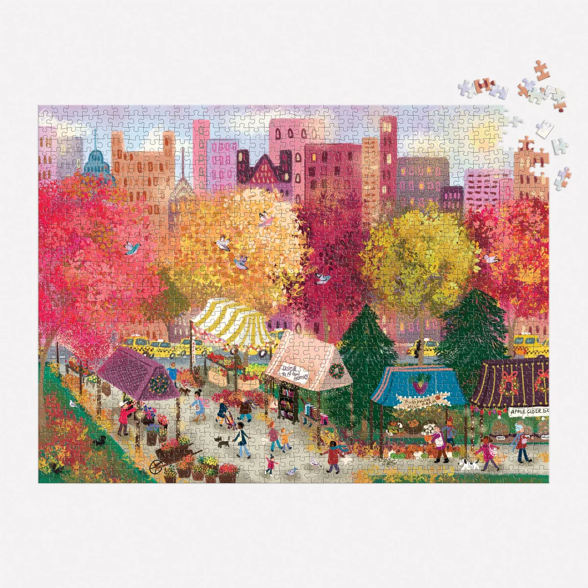 Joy Laforme: Autumn at the City Market Puzzle - 1000 Piece - Image 2