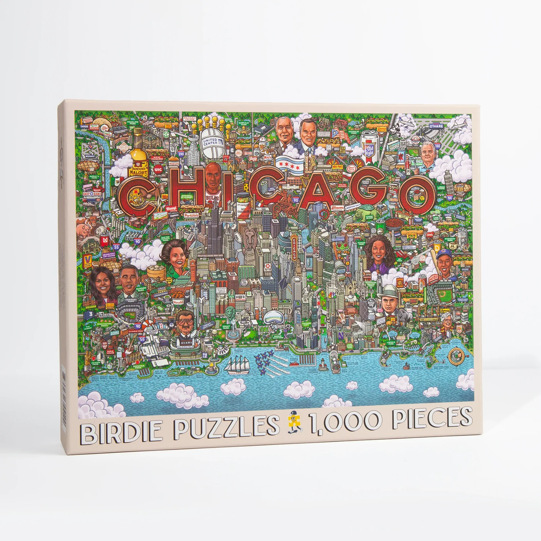 Birdie Puzzles: Chicago Map - 1000 Piece Puzzle
