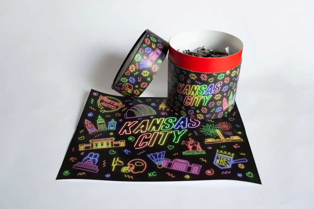 KC Labyrinth - Kansas City Puzzle - Neon Lights - Version 2 - Image 2