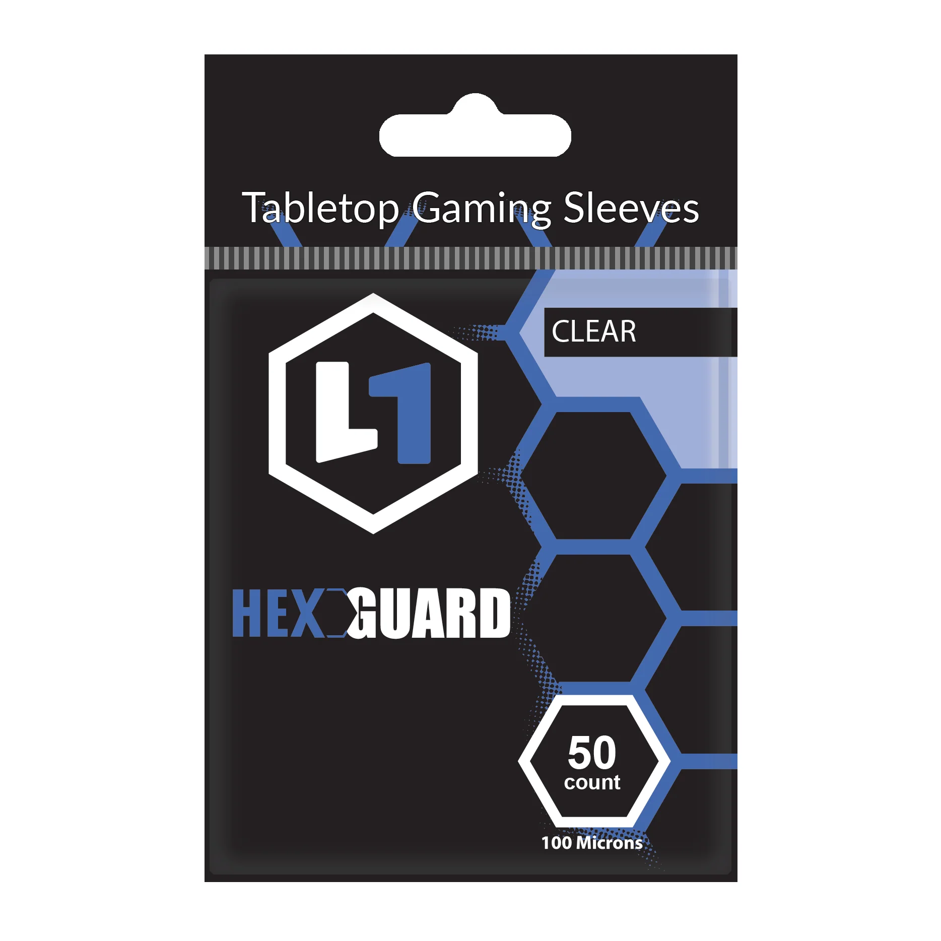 L1 HexGuard: Standard American (50 Count) -  Clear | Tabletop Gaming Sleeves - Image 3