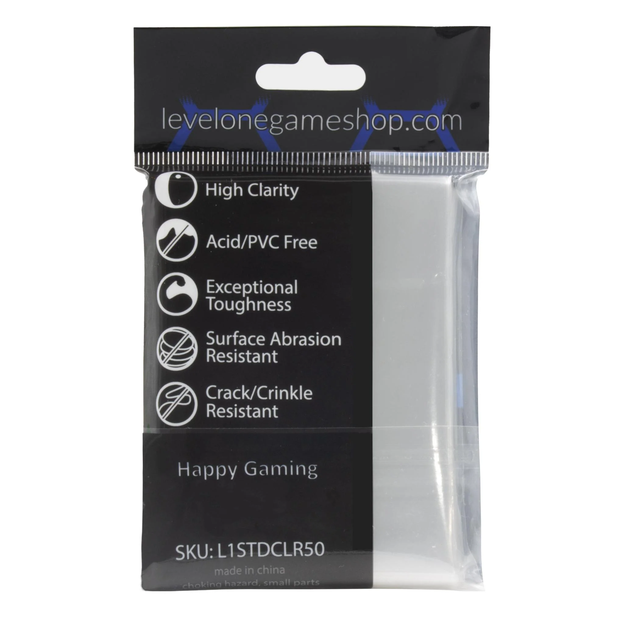 L1 HexGuard: Standard  (50 Count) - Clear | Tabletop Gaming Sleeves - Image 2