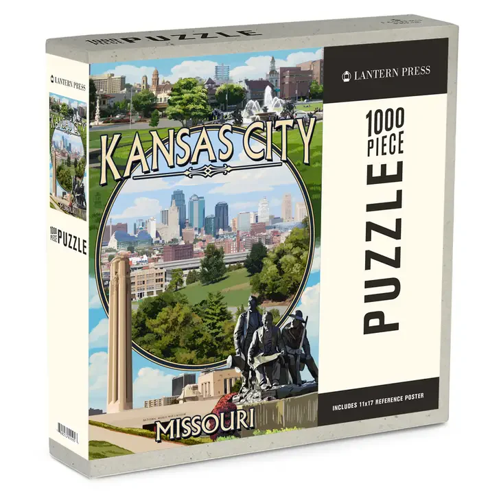 Lantern Press: Kansas City, Missouri, Montage Scenes - 1000 Piece Puzzle