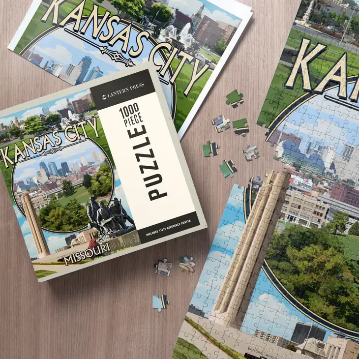 Lantern Press: Kansas City, Missouri, Montage Scenes - 1000 Piece Puzzle - Image 2