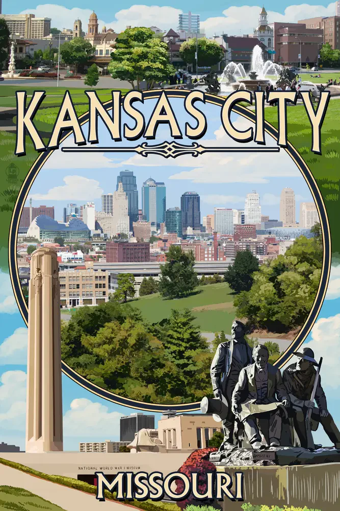 Lantern Press: Kansas City, Missouri, Montage Scenes - 1000 Piece Puzzle - Image 4