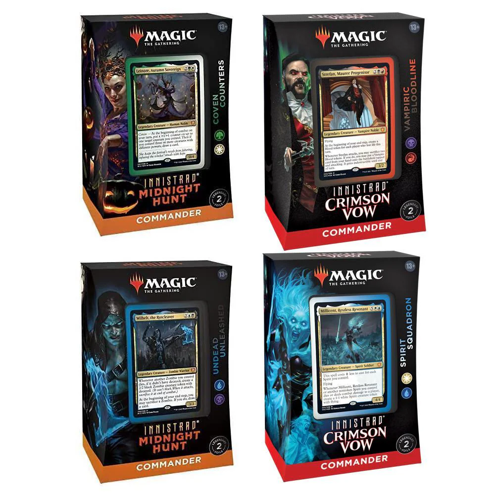 Magic the Gathering: Innistrad: Crimson Vow and Midnight Hunt - Commander 2021 Decks (1 of Each)