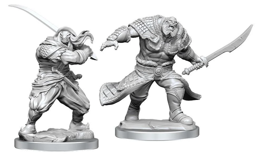 WizKids: Magic the Gathering Miniatures - Zurgo Helmsmasher & Unyielding Krumar - Unpainted