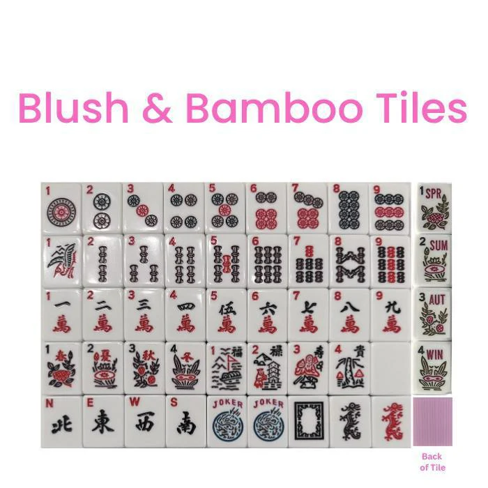 Mahjong Studios: American Mahjong Tile Set 166 Tiles - Blush & Bamboo - Image 2