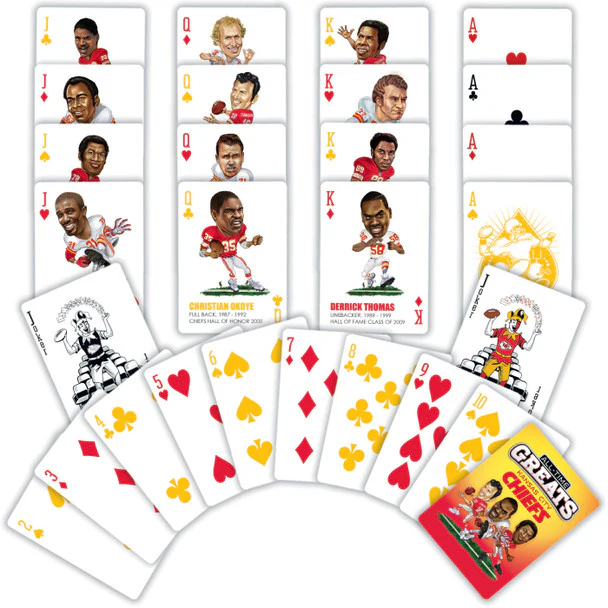 Masterpieces Puzzle Company: Kansas City Chiefs NFL All-Time Greats Playing Cards - Image 2