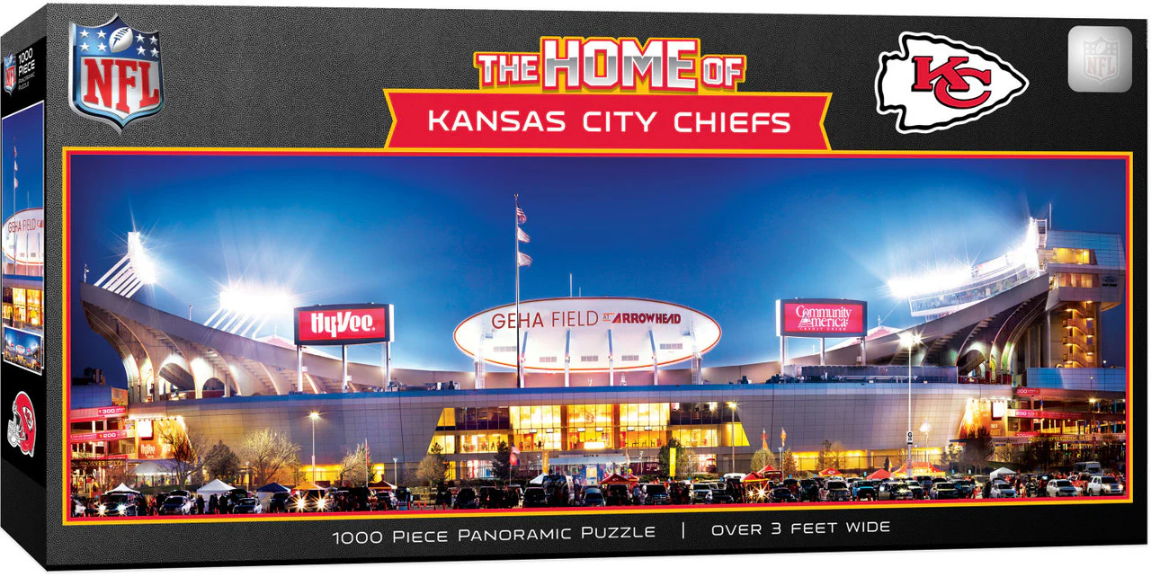 Masterpieces Puzzle Company: Kansas City Chiefs Stadium Panoramic Puzzle - 1000 Pieces