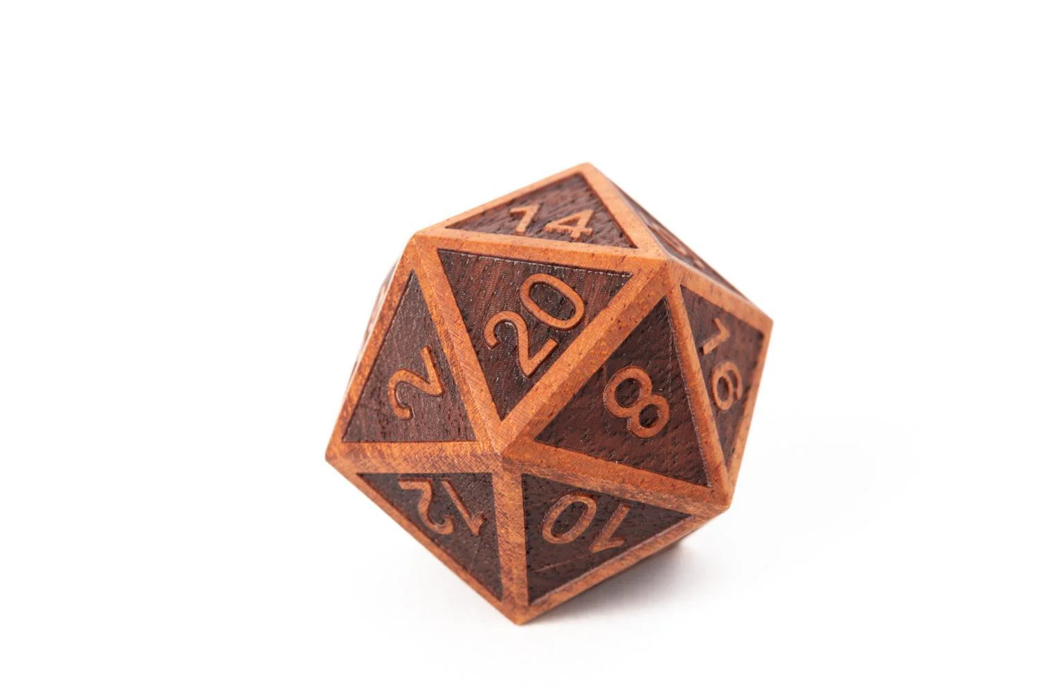 Metallic Dice Games: Wooden Mega D20 - Rose Wood 35mm