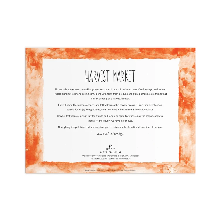 Michael Storrings Harvest Market 1000 Piece Puzzle - Image 6