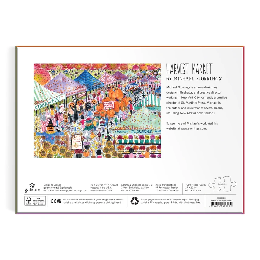 Michael Storrings Harvest Market 1000 Piece Puzzle - Image 7