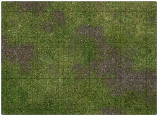 Monster Game Mat: Broken Grassland / Desert Scrubland 22in x 30in - Gridded - Image 2