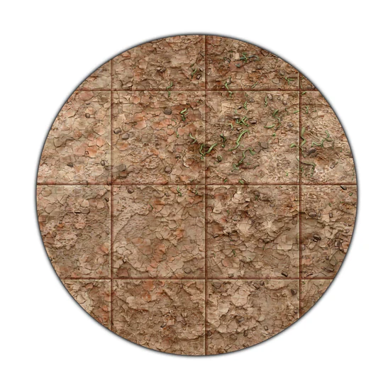 Monster Game Mat: Broken Grassland / Desert Scrubland 22in x 30in - Gridded - Image 5