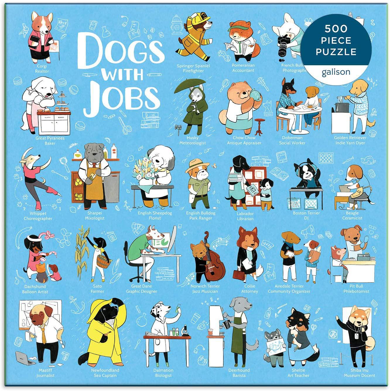 Mudpuppy Puzzles: Dogs with Jobs - 500 Piece Puzzle - Image 2