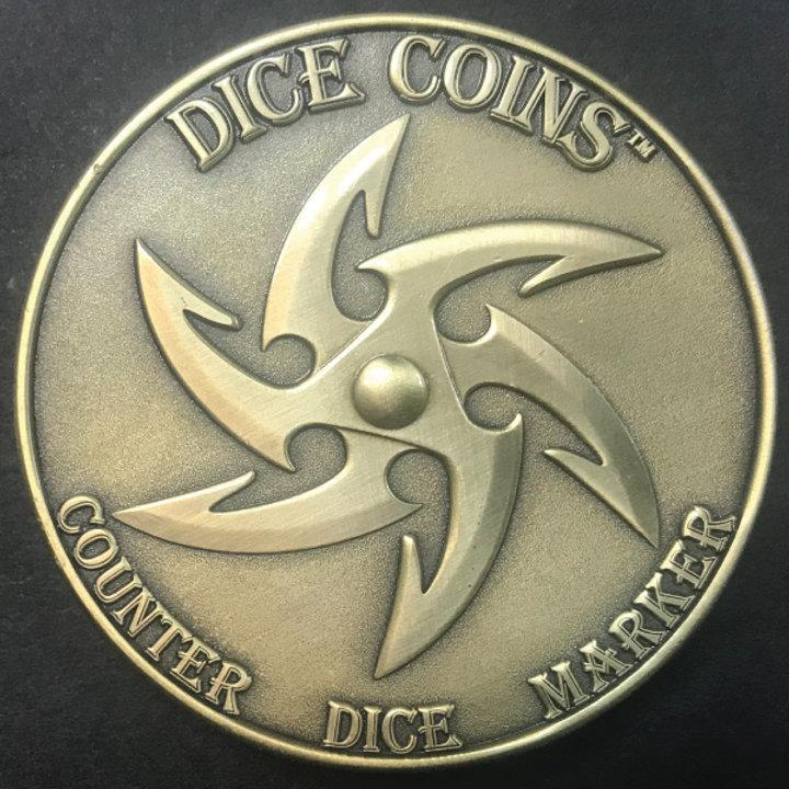 Mythic Nation: Dice Coin - d20 Gold Dragon - Image 2