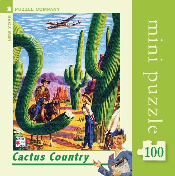 New York Puzzle Company: Cactus Country Mini - 100 Piece Puzzle