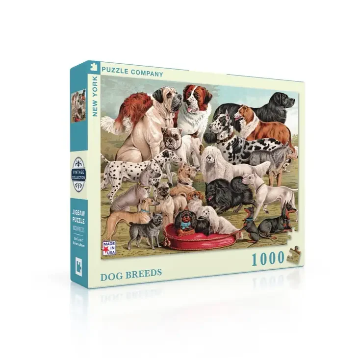 New York Puzzle Company: Dog Breeds - 1000 Piece Puzzle