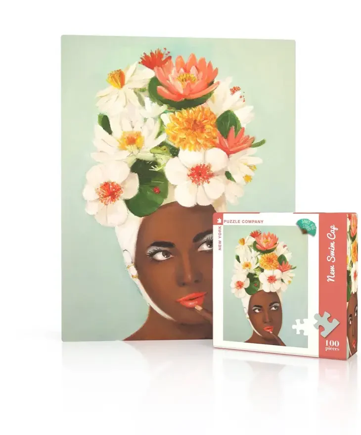 New York Puzzle Company: New Swim Cap Mini - 100 Piece Puzzle
