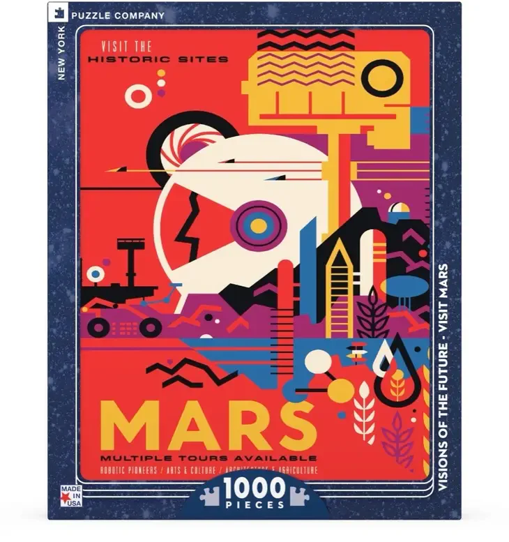 New York Puzzle Company: Visit Mars - 500 Piece Puzzle - Image 2