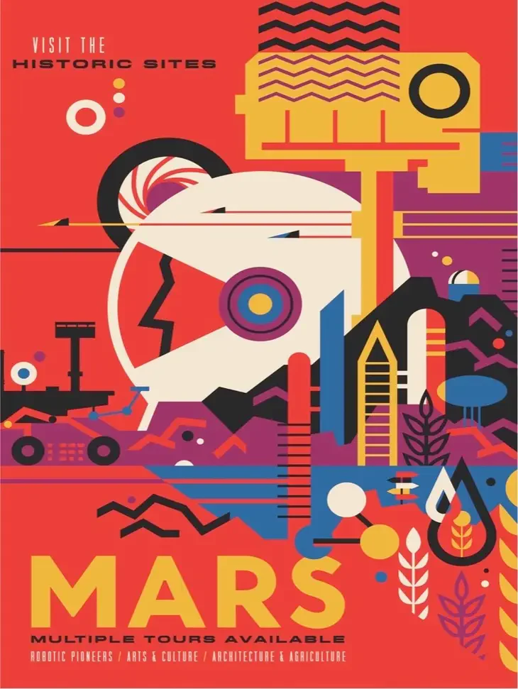 New York Puzzle Company: Visit Mars - 500 Piece Puzzle - Image 3