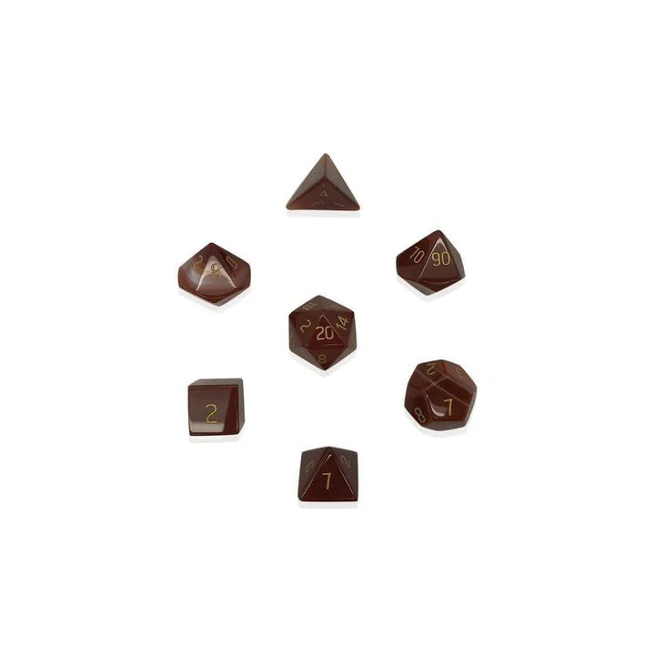 Norse Foundry: Carnelian Gemstone - Polyhedral Dice Set (7)