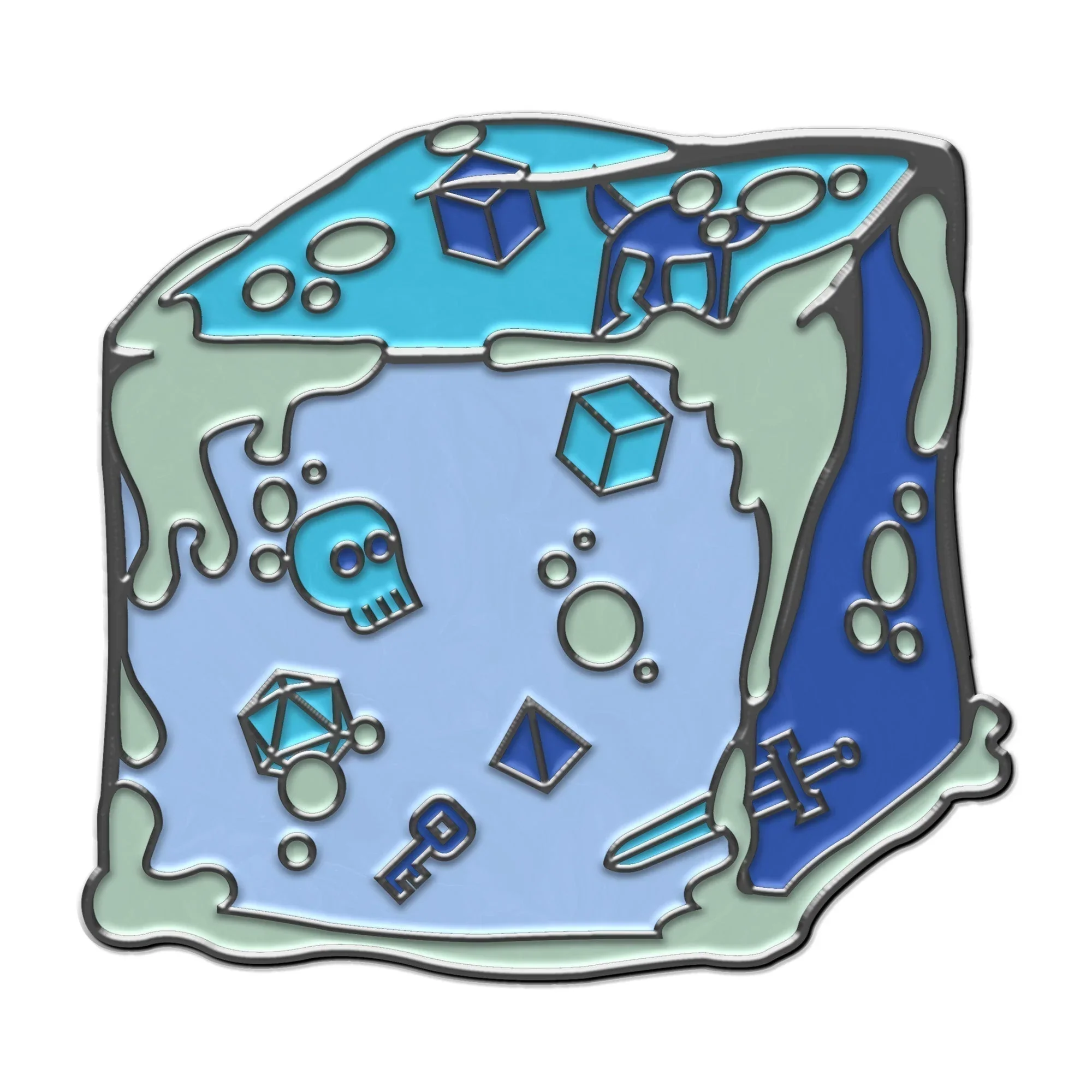 Norse Foundry: Ooze of Doom - Hard Enamel Adventure Dice Pin - Image 3