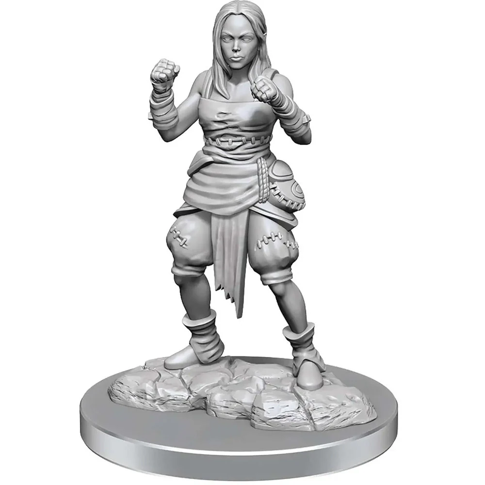 Pathfinder Battles Deep Cuts Miniatures: Half-Elf Monk Females - Unpainted - Image 2