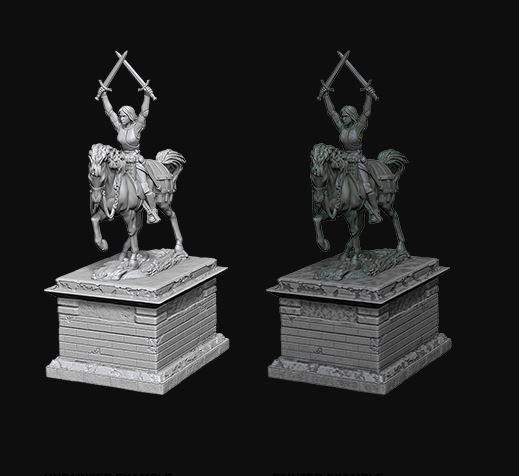 Pathfinder Battles Deep Cuts Miniatures: Heroic Statue - Unpainted