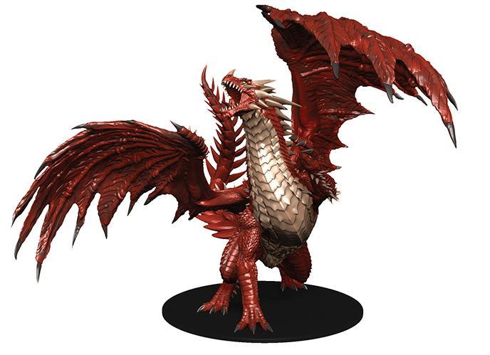 Pathfinder Battles Deep Cuts Miniatures: Dungeons Deep - Gargantuan Red Dragon - Premium Painted Figure