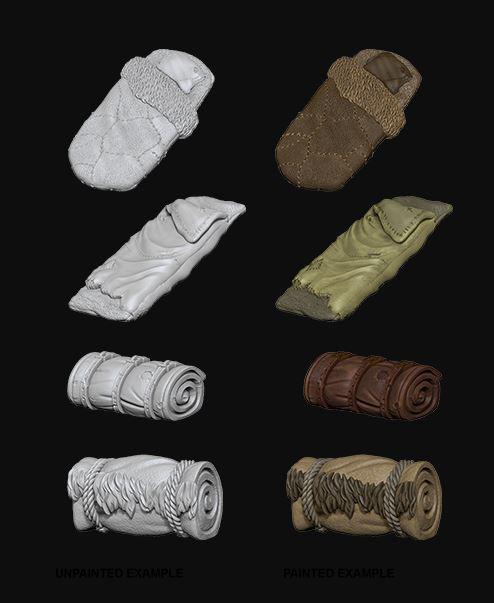Pathfinder Battles Deep Cuts Miniatures: Bedrolls - Unpainted