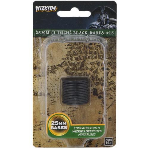 Pathfinder Battles Deep Cuts Miniatures: Black 25mm Round Base (15)