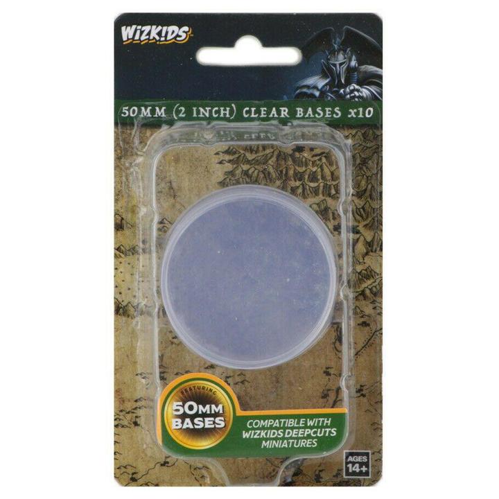 Pathfinder Battles Deep Cuts Miniatures: Clear 50mm Bases (10)