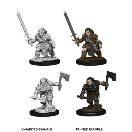 Pathfinder Battles Deep Cuts Miniatures: Dwarf Barbarian Female - Unpainted