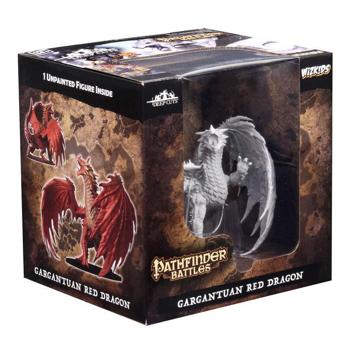 Pathfinder Battles Deep Cuts Miniatures: Gargantuan Red Dragon - Unpainted