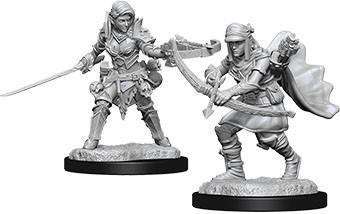 Pathfinder Battles Deep Cuts Miniatures: Half-Elf Ranger Female - Unpainted
