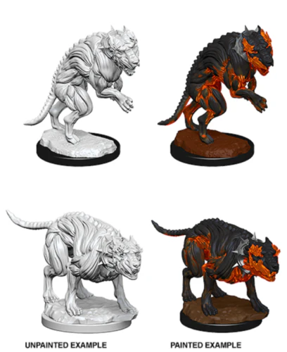 Pathfinder Battles Deep Cuts Miniatures: Hell Hounds - Unpainted