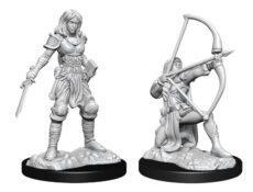 Pathfinder Battles Deep Cuts Miniatures: Human Fighter Female - Unpainted