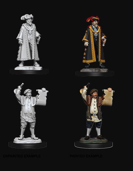 Pathfinder Battles Deep Cuts Miniatures: Mayor & Town Crier - Unpainted