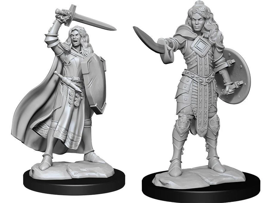 Pathfinder Battles Deep Cuts Miniatures: Human Champion Female - Unpainted