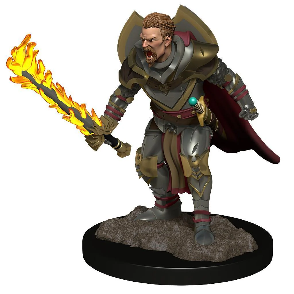 Pathfinder Battles Deep Cuts Miniatures: Human Champion Male - Unpainted - Image 2