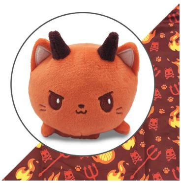 Plushie Tote Bag: Red Devil Cats Tote Bag + Red Devil Cat Plushie - Image 2