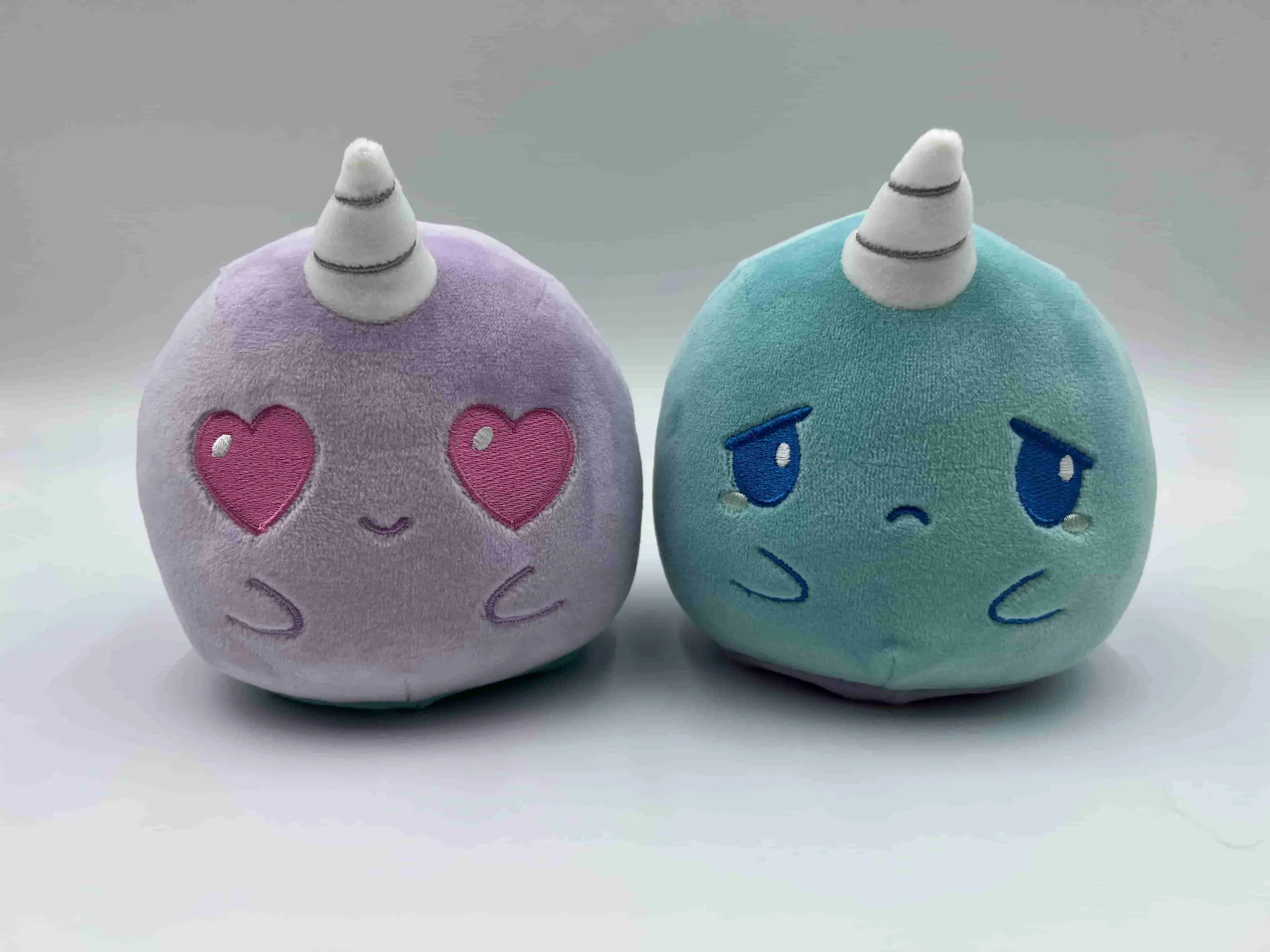 Plushiverse: Reversible Plushie 4in - Narwhal [Love + Sad] [Purple + Blue]
