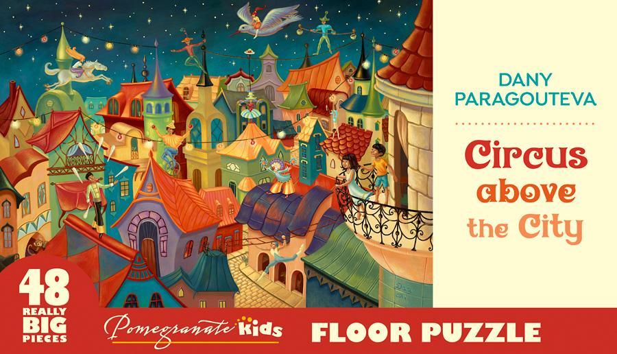 Pomegranate ArtPiece Puzzle: Circus Above the City - 48 Piece Floor Puzzle