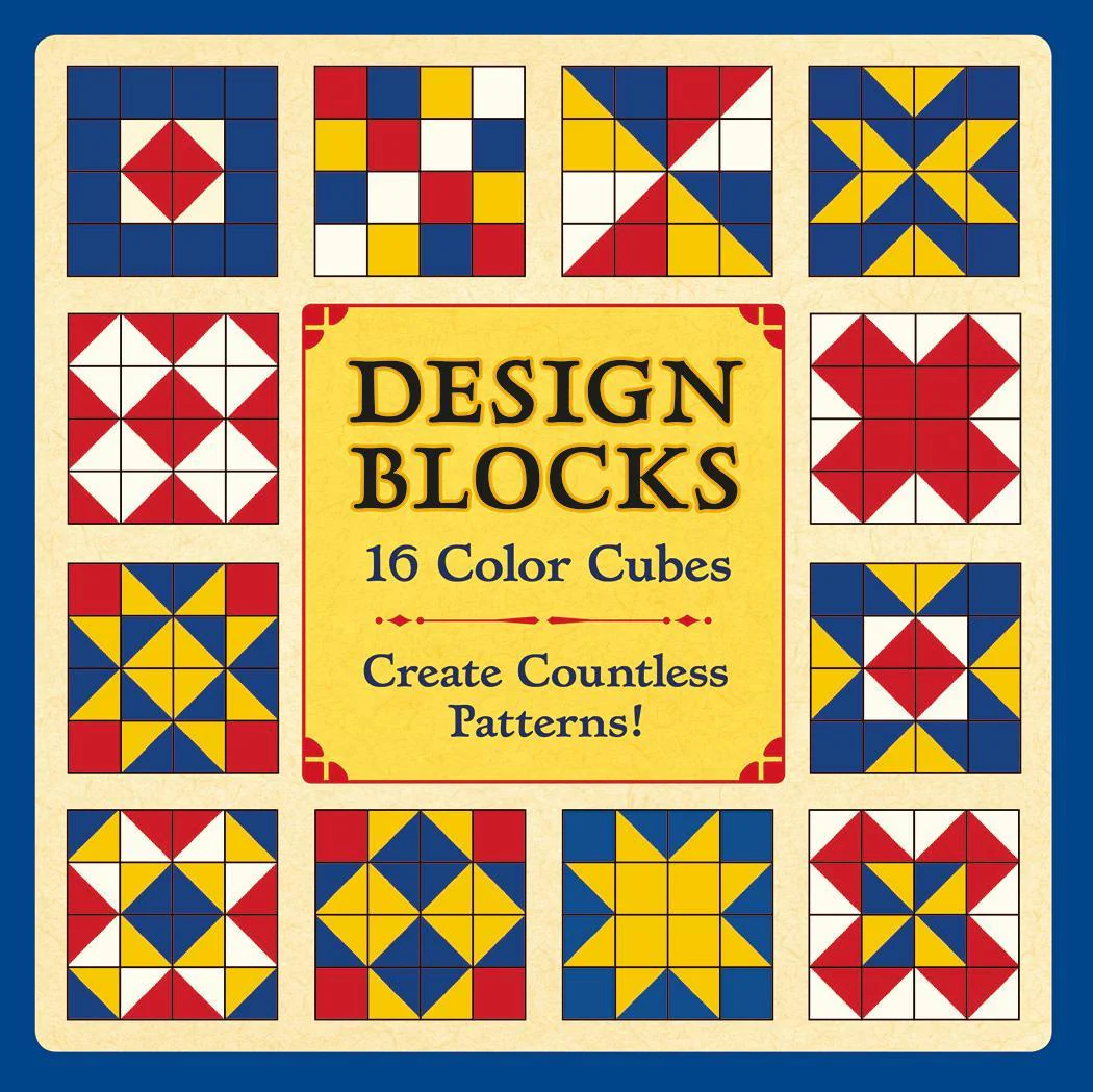 Pomegranate Design Blocks: 16 Color Cubes Block Puzzle