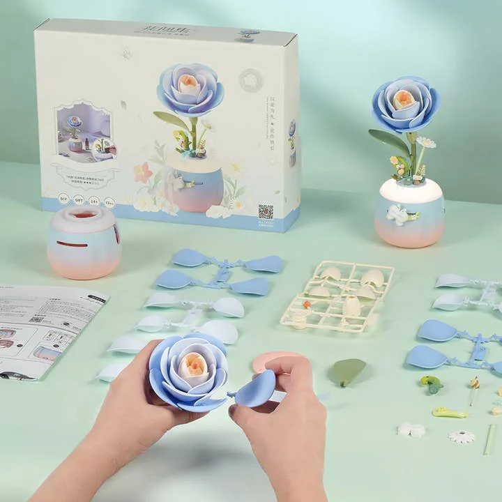 Rokr: Camellia Lamp Diy 3D Flower Night Light - Starry - Image 2