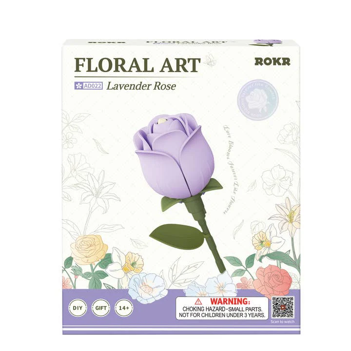 Rokr: Floral Art Series - Single Flower - Lavender Rose