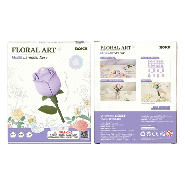 Rokr: Floral Art Series - Single Flower - Lavender Rose - Image 3