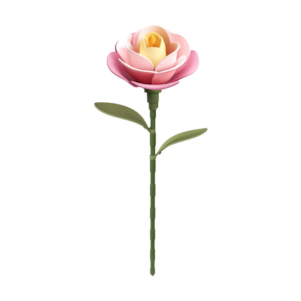 Rokr: Floral Art Series - Single Flower - Pink Camellia - Image 2